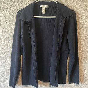Jones New‎ York Navy Open Front Blazer